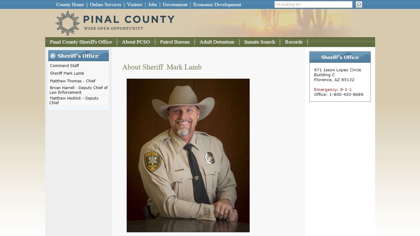 Sheriff Mark Lamb - Pinal County
